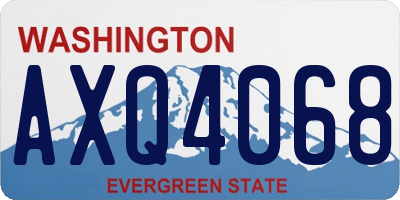 WA license plate AXQ4068