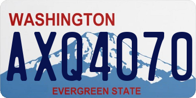 WA license plate AXQ4070
