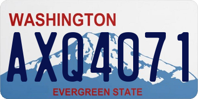 WA license plate AXQ4071