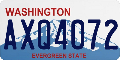 WA license plate AXQ4072