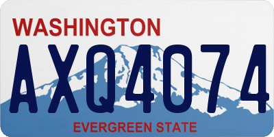 WA license plate AXQ4074