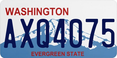 WA license plate AXQ4075