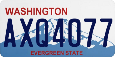 WA license plate AXQ4077