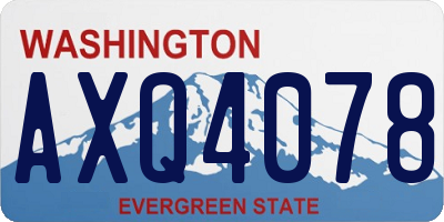 WA license plate AXQ4078