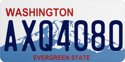 WA license plate AXQ4080