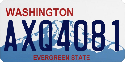 WA license plate AXQ4081