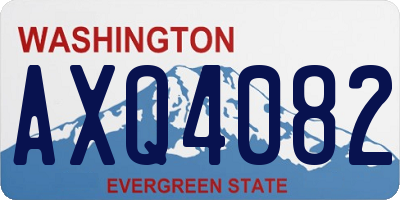 WA license plate AXQ4082