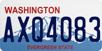 WA license plate AXQ4083