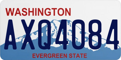 WA license plate AXQ4084