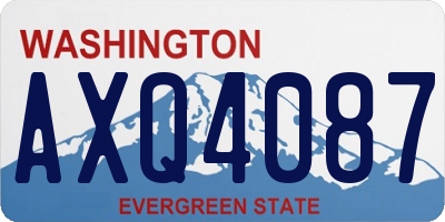 WA license plate AXQ4087