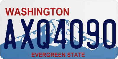 WA license plate AXQ4090