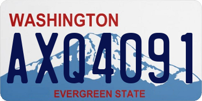 WA license plate AXQ4091