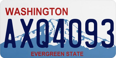 WA license plate AXQ4093