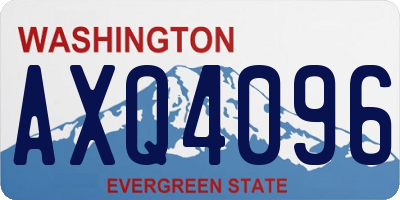 WA license plate AXQ4096
