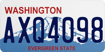 WA license plate AXQ4098