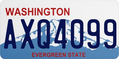 WA license plate AXQ4099