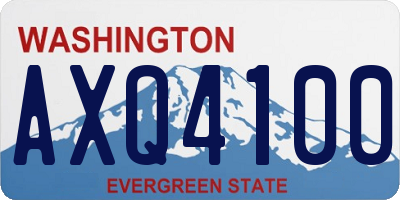 WA license plate AXQ4100