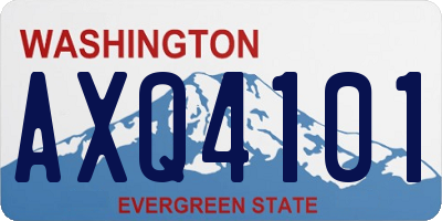 WA license plate AXQ4101