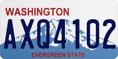 WA license plate AXQ4102