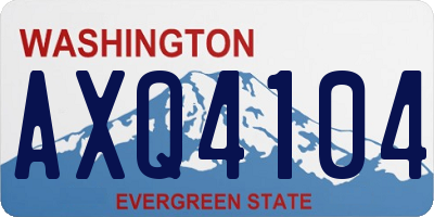 WA license plate AXQ4104