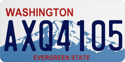 WA license plate AXQ4105