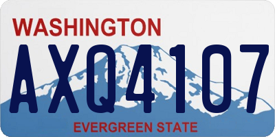 WA license plate AXQ4107