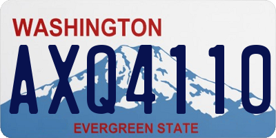 WA license plate AXQ4110