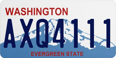 WA license plate AXQ4111