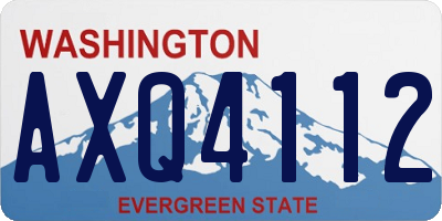 WA license plate AXQ4112