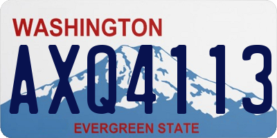 WA license plate AXQ4113