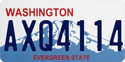 WA license plate AXQ4114