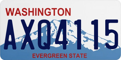 WA license plate AXQ4115