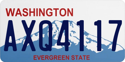 WA license plate AXQ4117
