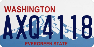 WA license plate AXQ4118