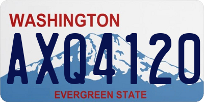 WA license plate AXQ4120