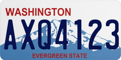 WA license plate AXQ4123