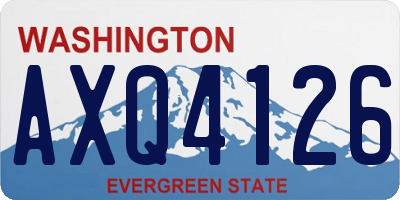 WA license plate AXQ4126