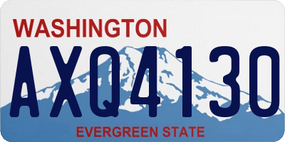 WA license plate AXQ4130