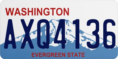 WA license plate AXQ4136