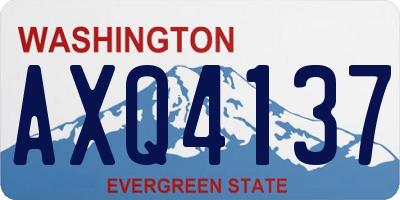 WA license plate AXQ4137