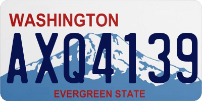 WA license plate AXQ4139