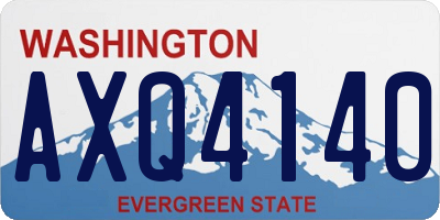 WA license plate AXQ4140