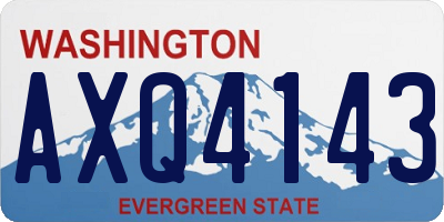 WA license plate AXQ4143