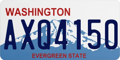 WA license plate AXQ4150