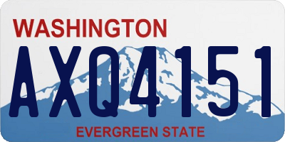 WA license plate AXQ4151