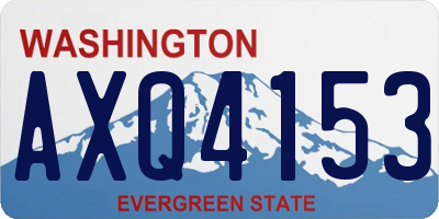 WA license plate AXQ4153