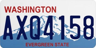 WA license plate AXQ4158
