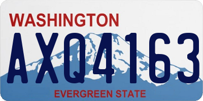 WA license plate AXQ4163