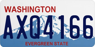 WA license plate AXQ4166