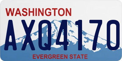 WA license plate AXQ4170